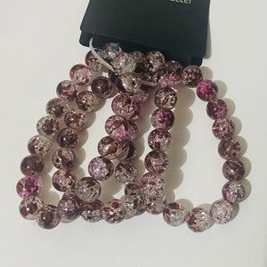 Handcrafted Amethyst Beads stretch bracelet